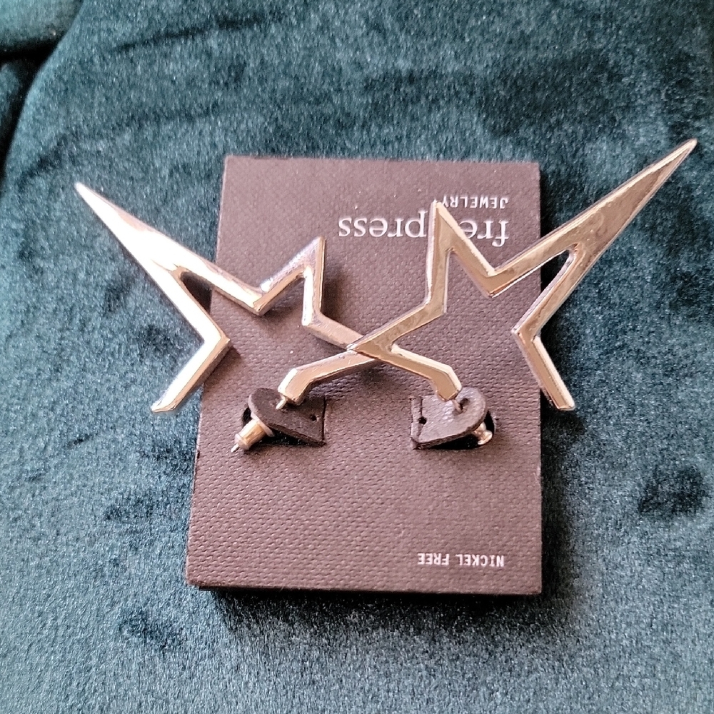 Free Press Silver Star Earrings - Picture 4 of 12